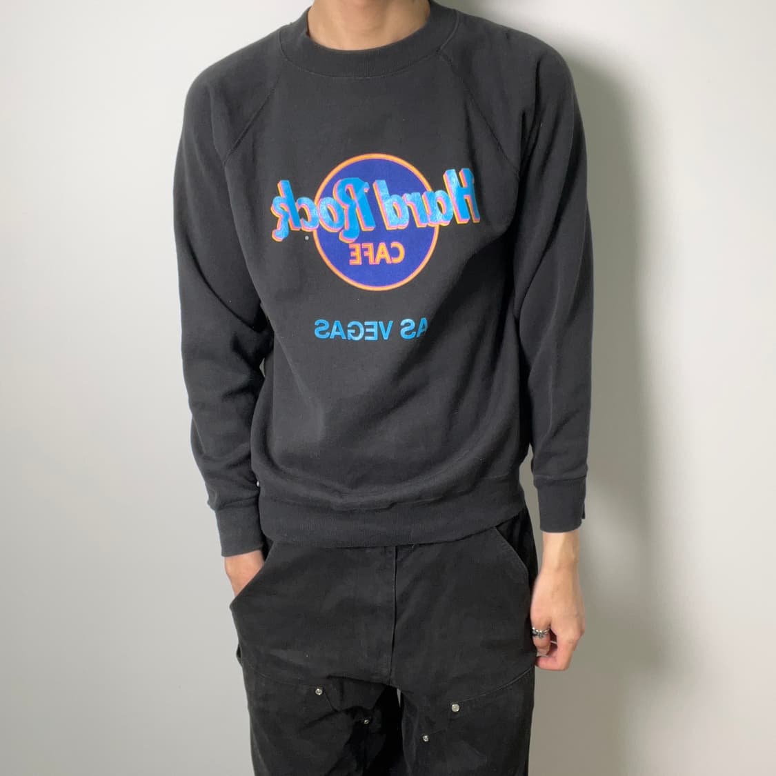 90's 헤인즈 하드락 라스베가스 맨투맨 M 상품이미지3