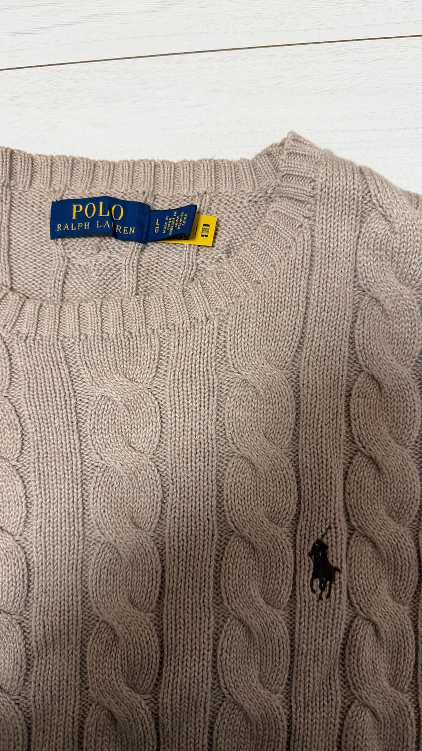 폴로 꽈배기 니트 브라운 상품이미지2