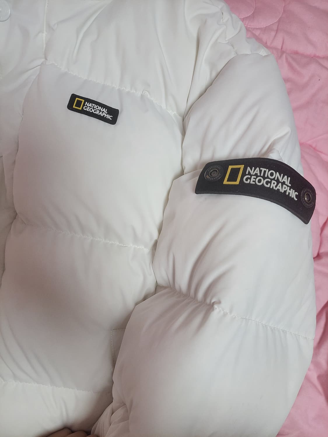 급처상태양호!내셔널지오그래픽 오리털 다운 숏패딩 점퍼 구찌,발렌시아가느낌 상품이미지3