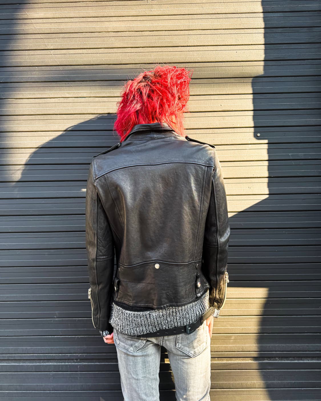 Black Leather Rider Jacket 상품이미지8