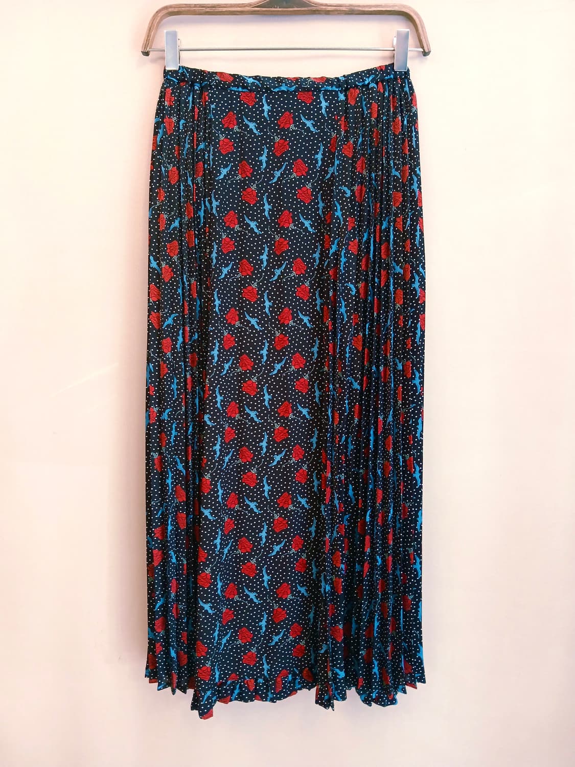 GU×UNDERCOVER 로즈 버드 플리츠 롱스커트 S 상품이미지1