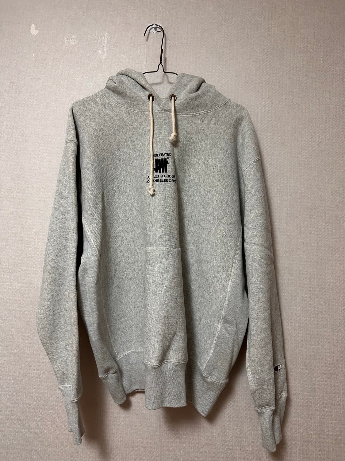 (새상품급!!) 챔피온 x 언디핏 그레이 후드티 L사이즈 상품이미지1