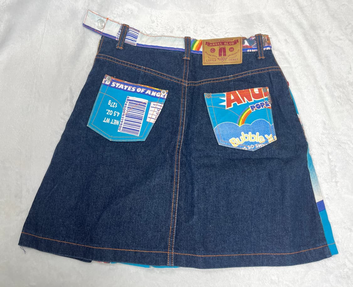 엔젤 블루 데님 미니스커트  상품이미지2