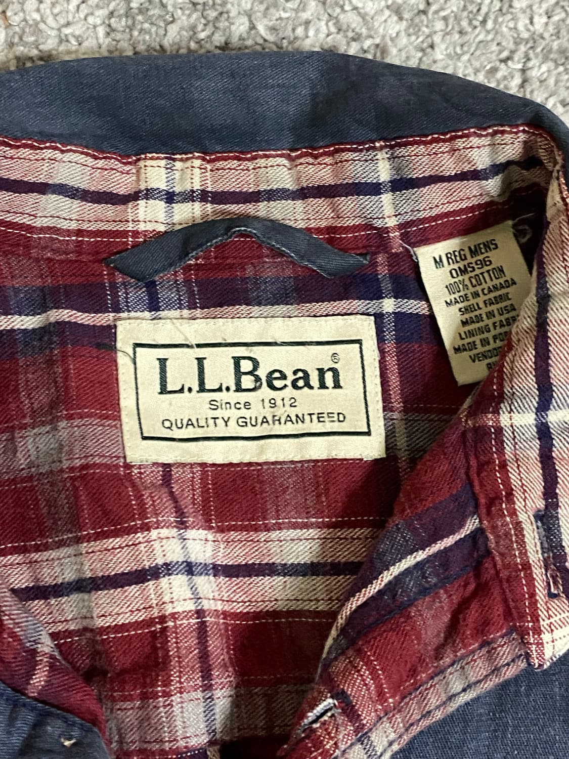 90’s L.L.Bean Work Shirt made in USA 상품이미지5