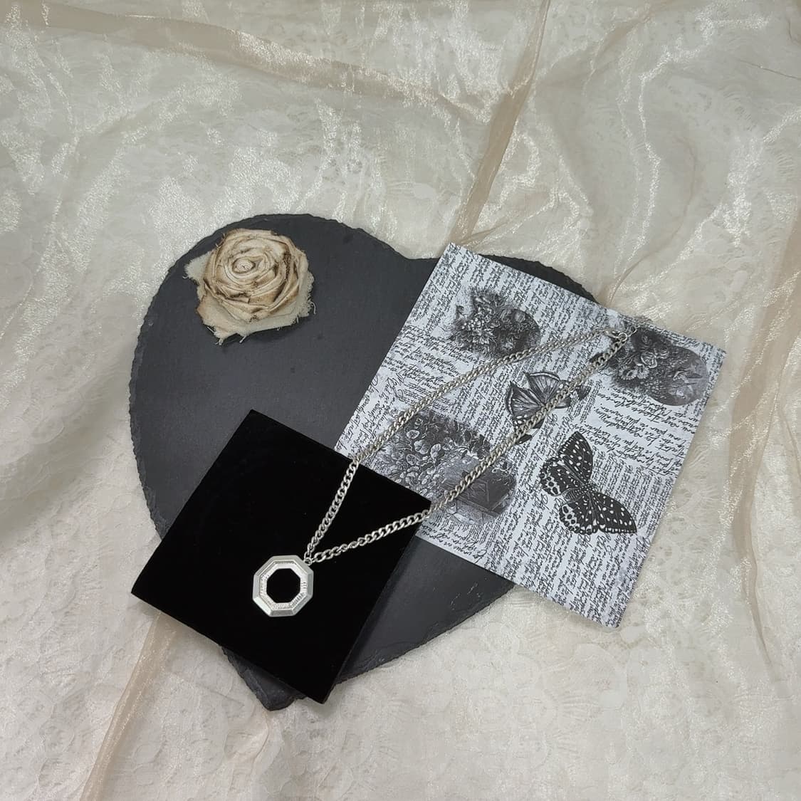 빈티지 팔각형 쿠바체인 목걸이 상품이미지2