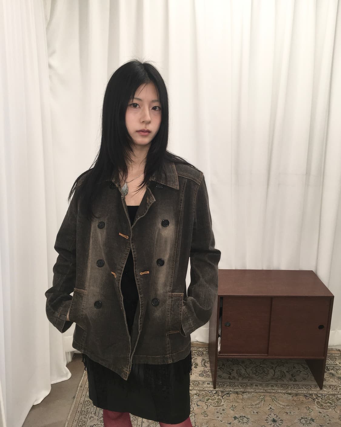 브라운 데님자켓 상품이미지1