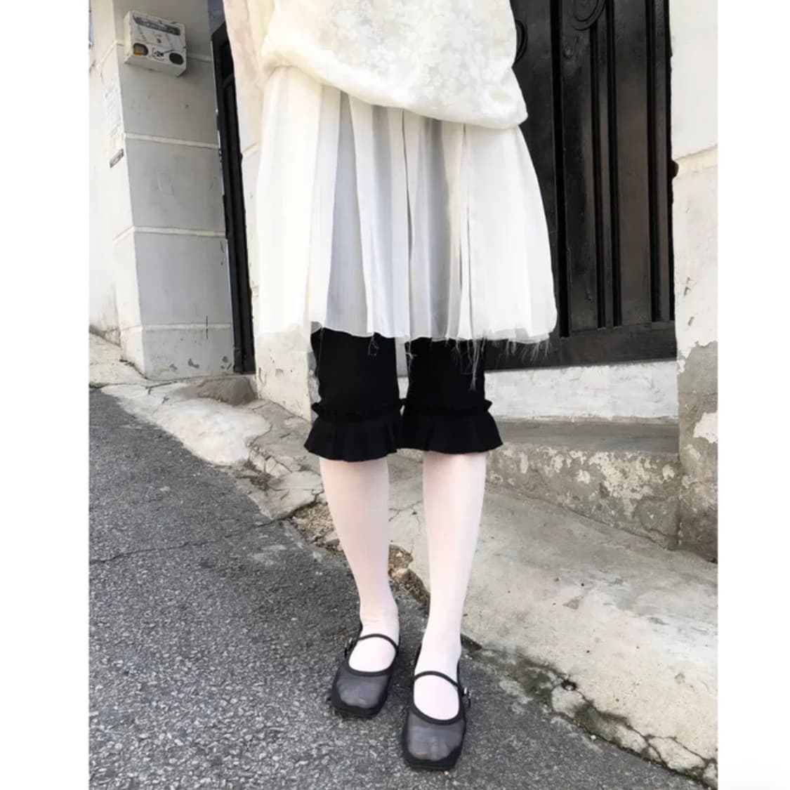 카프리 프릴 팬츠 하프 레깅스 5부(7부) 상품이미지2