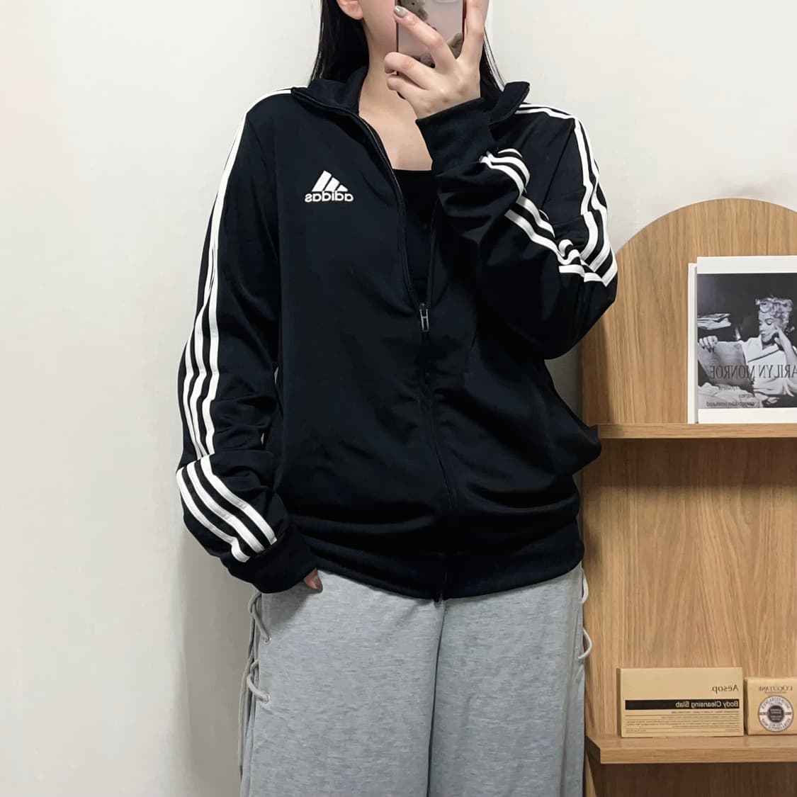 [정품] 아디다스 블랙 3S 삼선 져지 [ L ] 상품이미지1