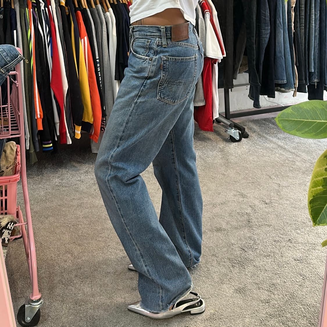 에드윈505 505X 셀비지 와이드핏 데님 팬츠(29) 상품이미지2