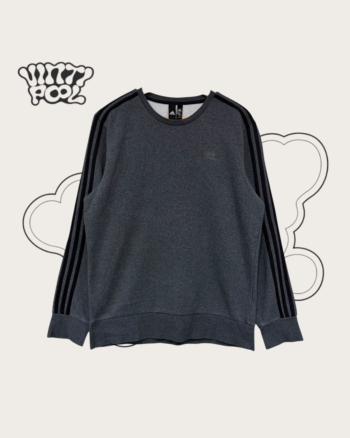 아디다스 삼선 맨투맨 XL 진그레이 상품이미지1