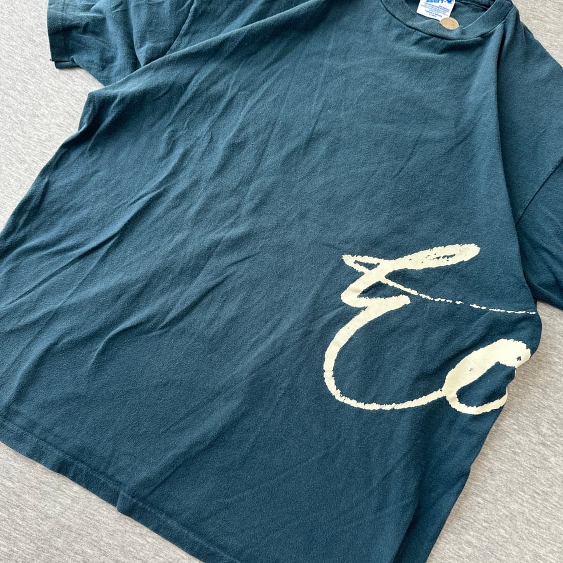 90년대 빈티지 Hanes Beefy-T 미니멀 아트 티셔츠 XL (미국 상품이미지2