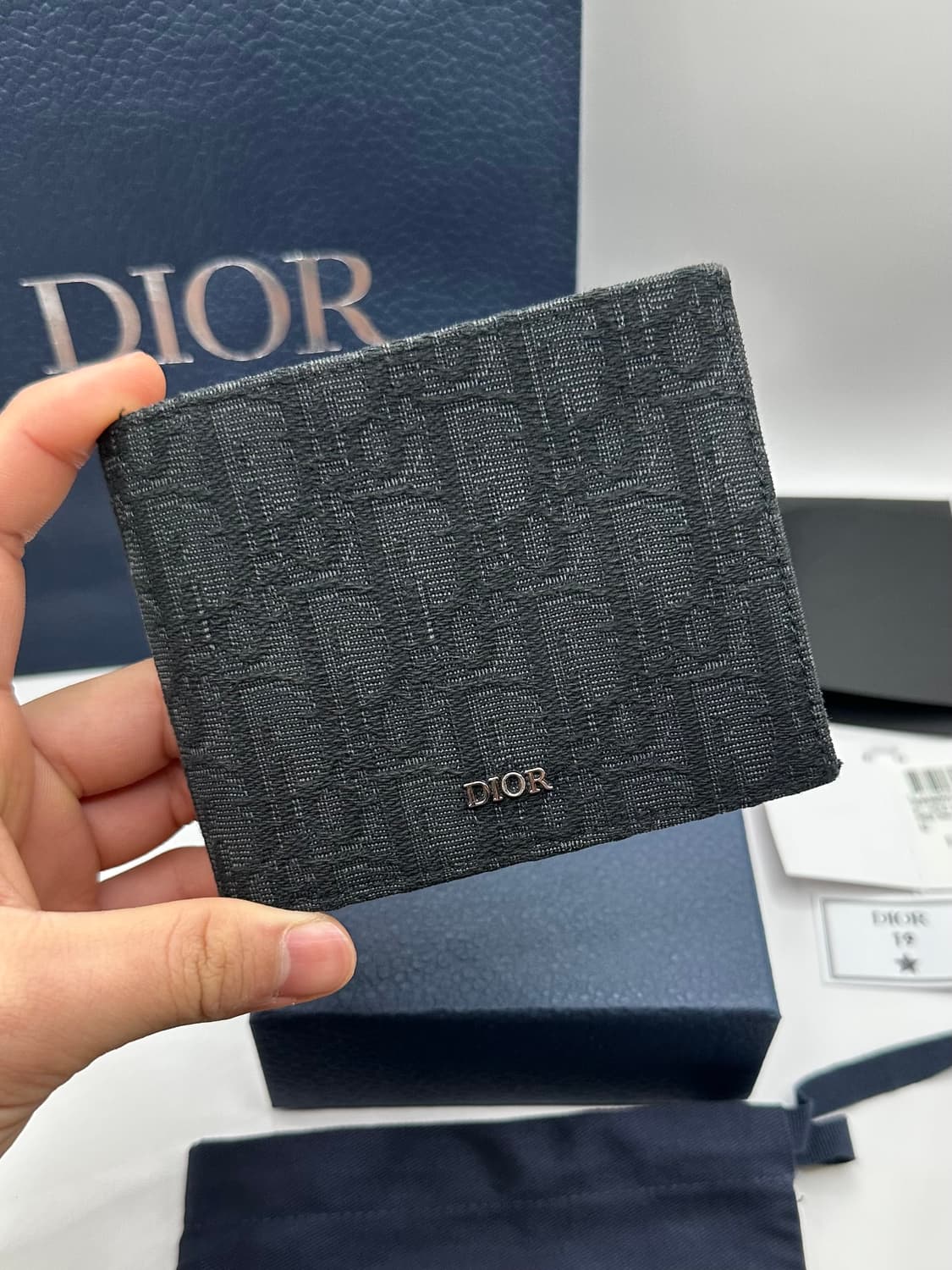 디올 오블리크 반지갑 블랙 상품이미지1