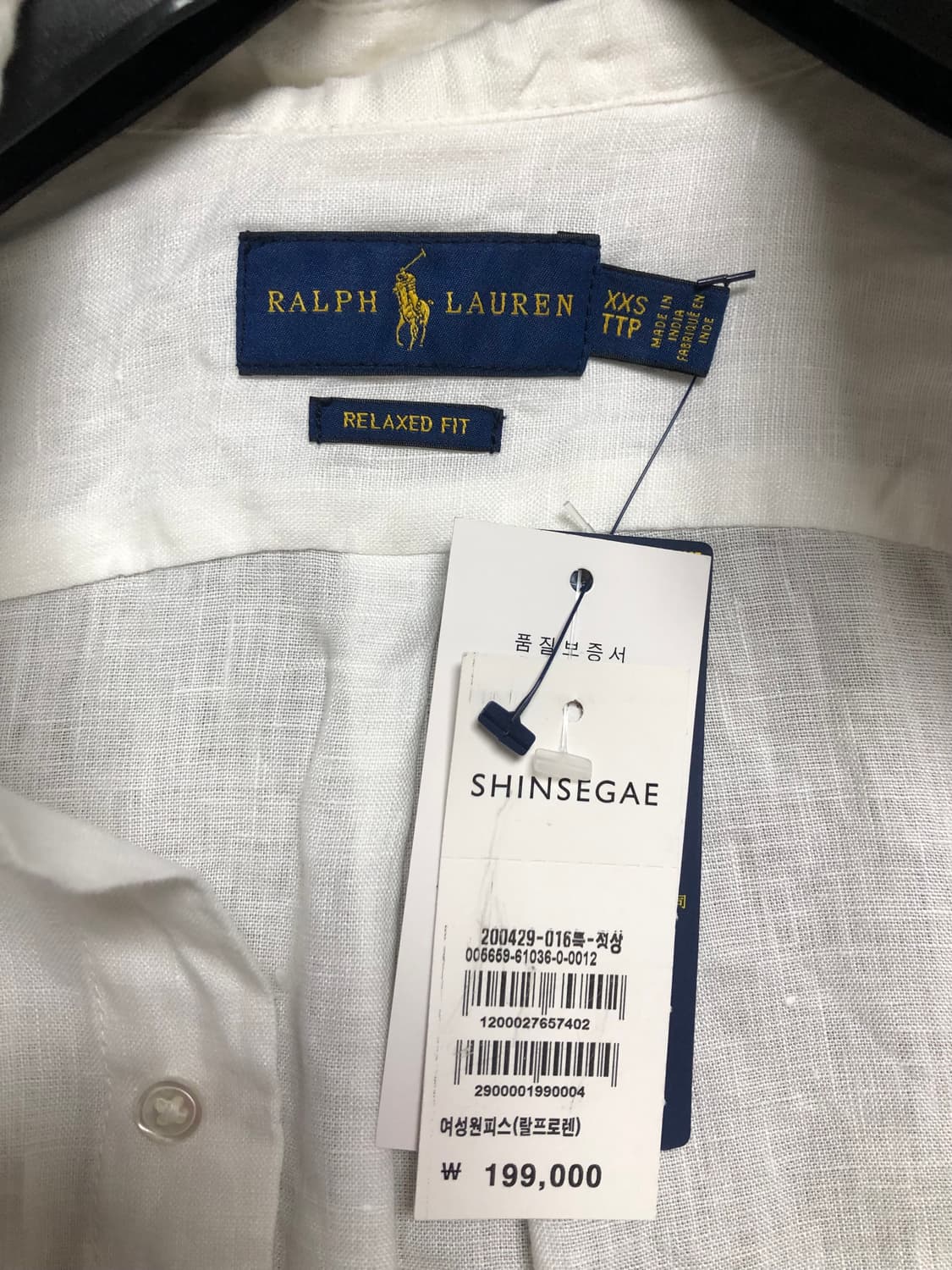 폴로 린넨셔츠 릴릭스핏xxs 여성 상품이미지2