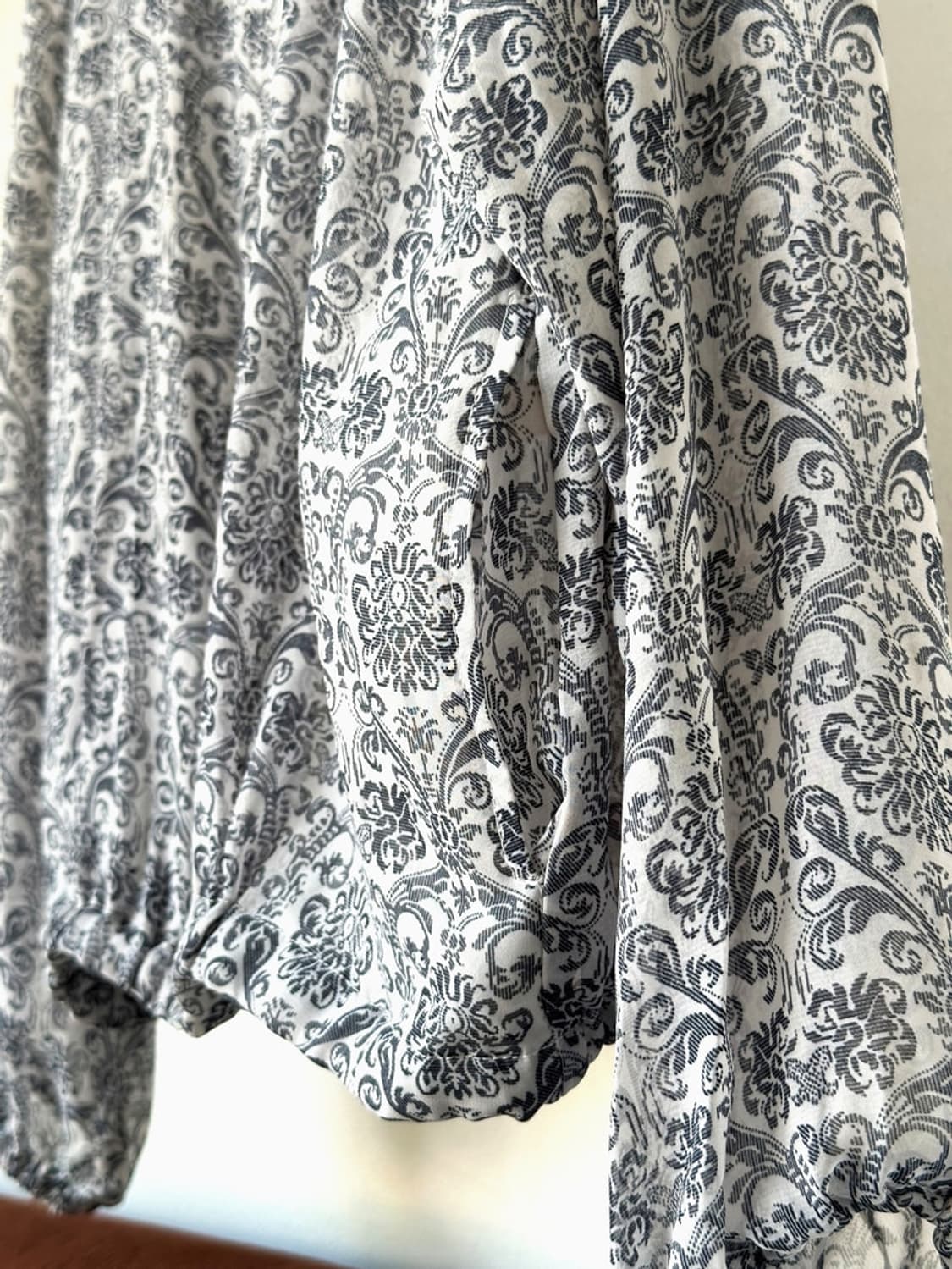 Sheer fabric loose zip blouson 상품이미지6