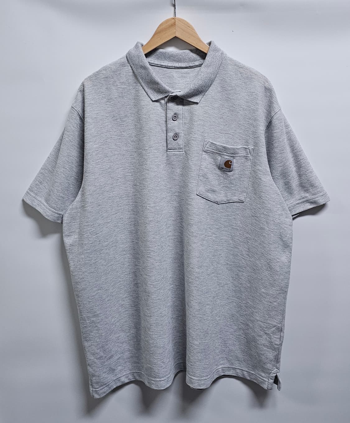 칼하트 포켓 반팔 폴로티 그레이 XL 상품이미지1