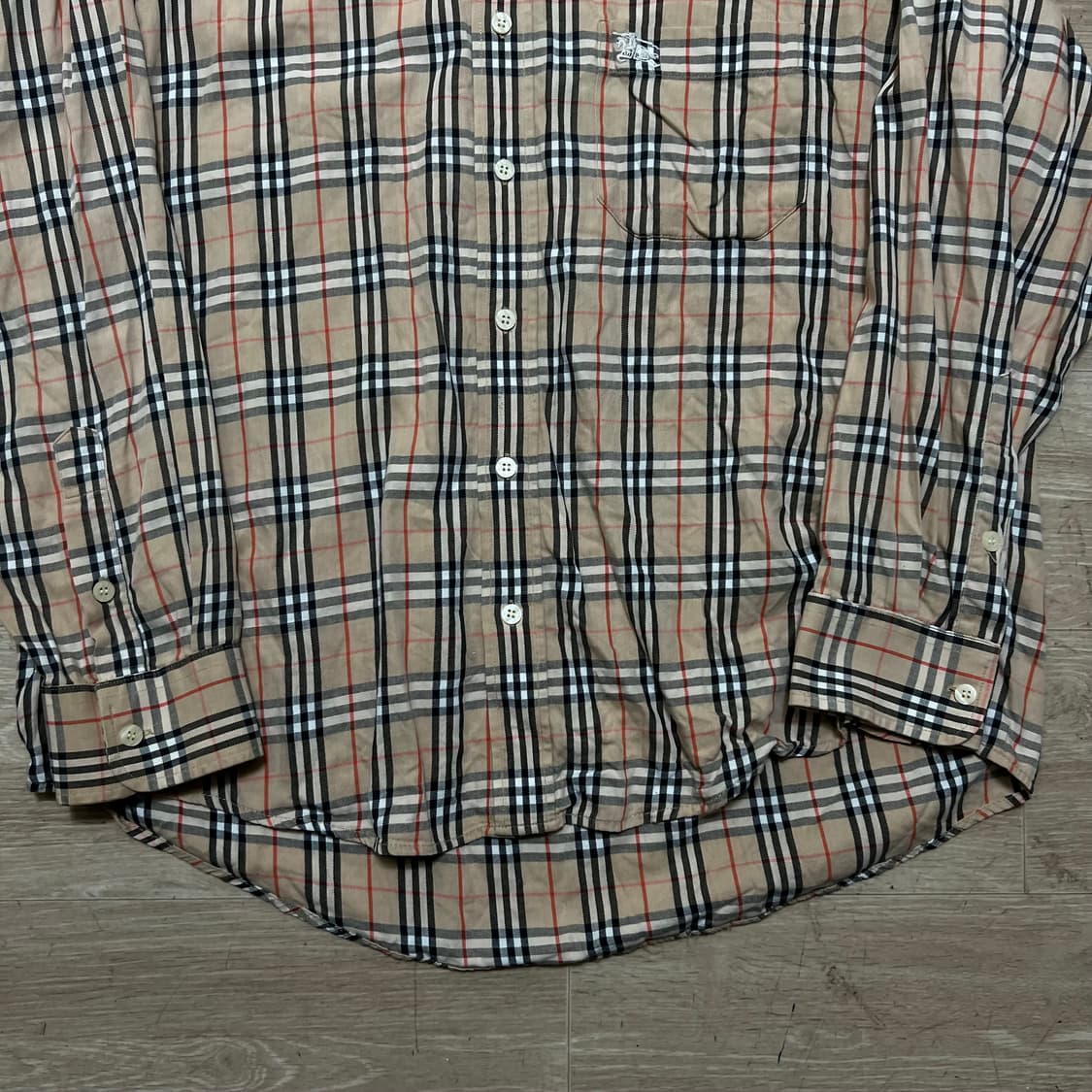 버버리 런던 기마로고 클래식 노바체크 셔츠 [라이트 브라운] L/100 상품이미지3