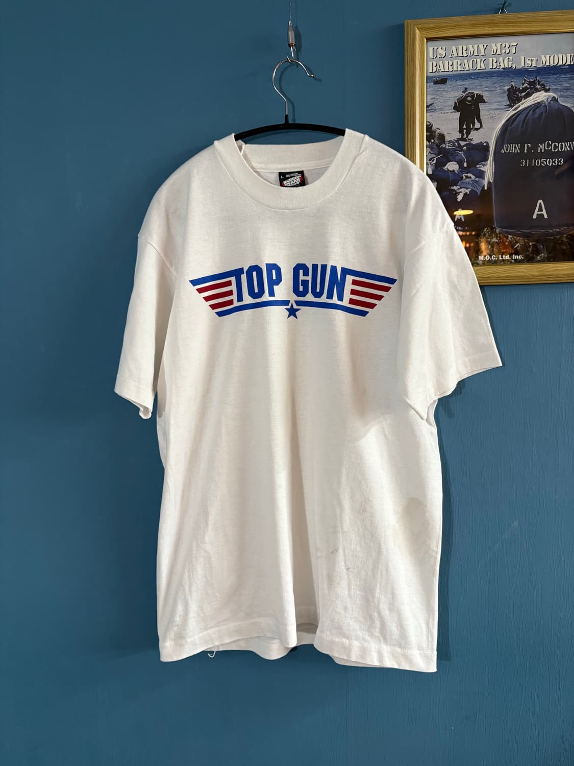 80s TOP GUN Single stich T-Shirt 상품이미지1