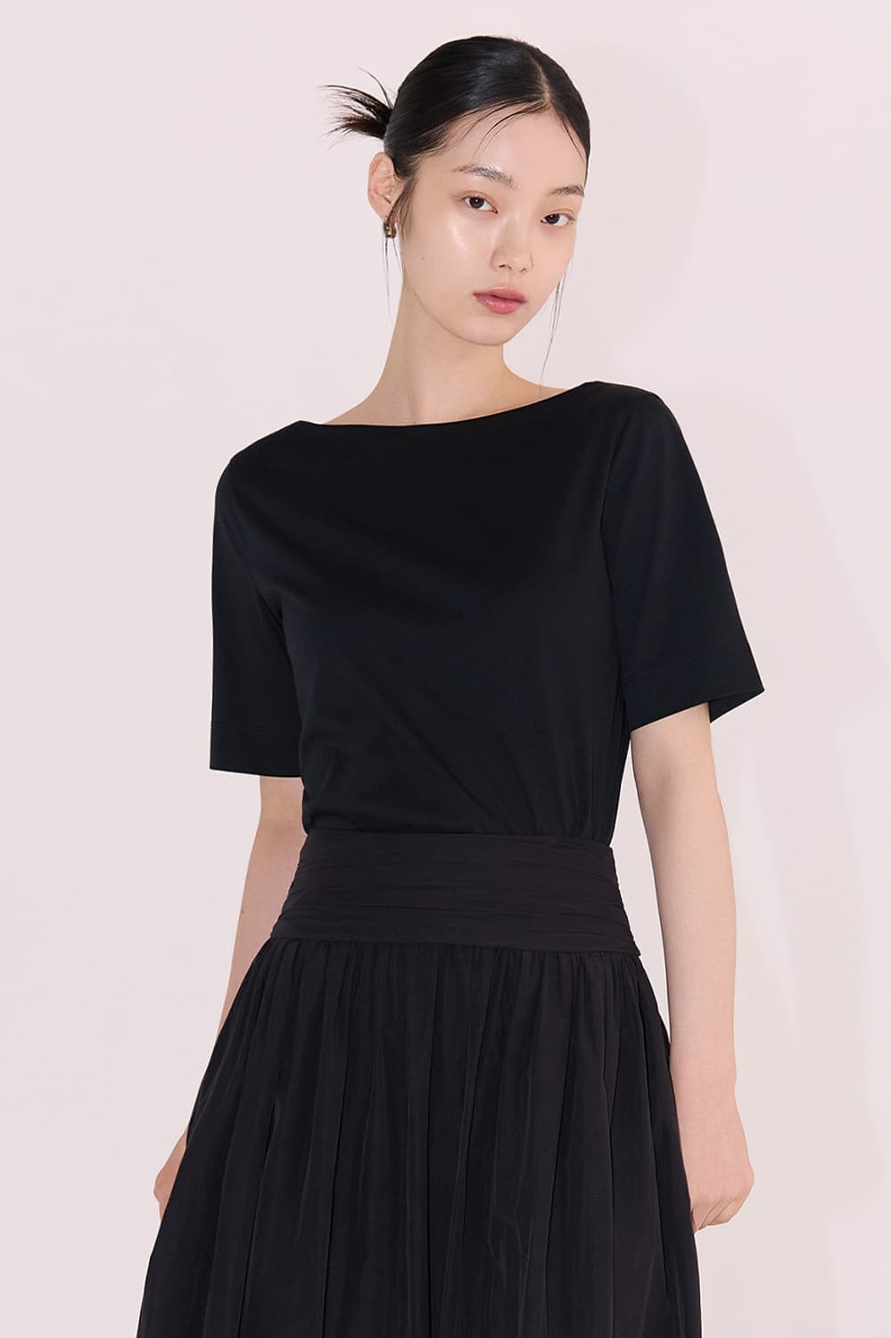 하나보 NO.28 TOP - BLACK 상품이미지1