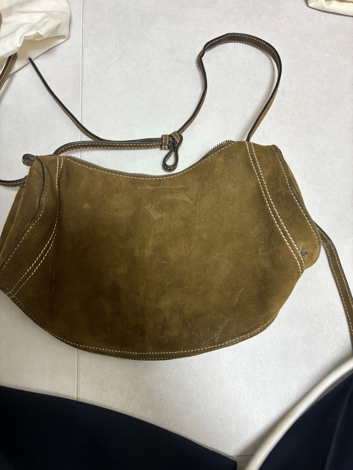 자라 스웨이드 볼링백 상품이미지4