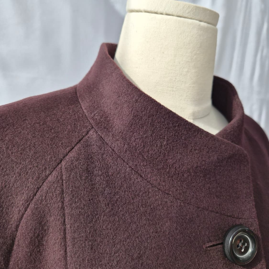 LEPORTE 캐시미어100% 버건디 하이넥 롱코트 상품이미지8