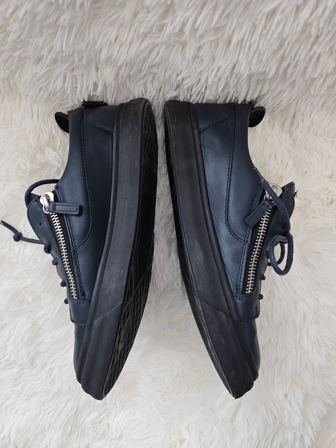 쥬세페 자노티 블랙 레더 스니커즈 255(40) 상품이미지3