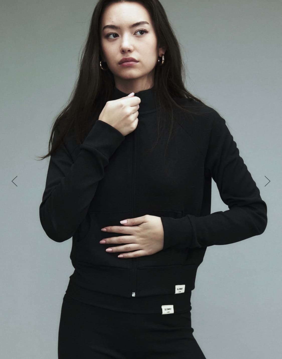 글로니 G CLASSIC RIB TRACK ZIP-UP블랙 트랙집업 상품이미지4