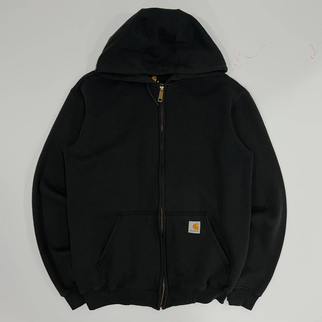 Carhartt 칼하트 오리지널핏 블랙 후드집업 상품이미지3