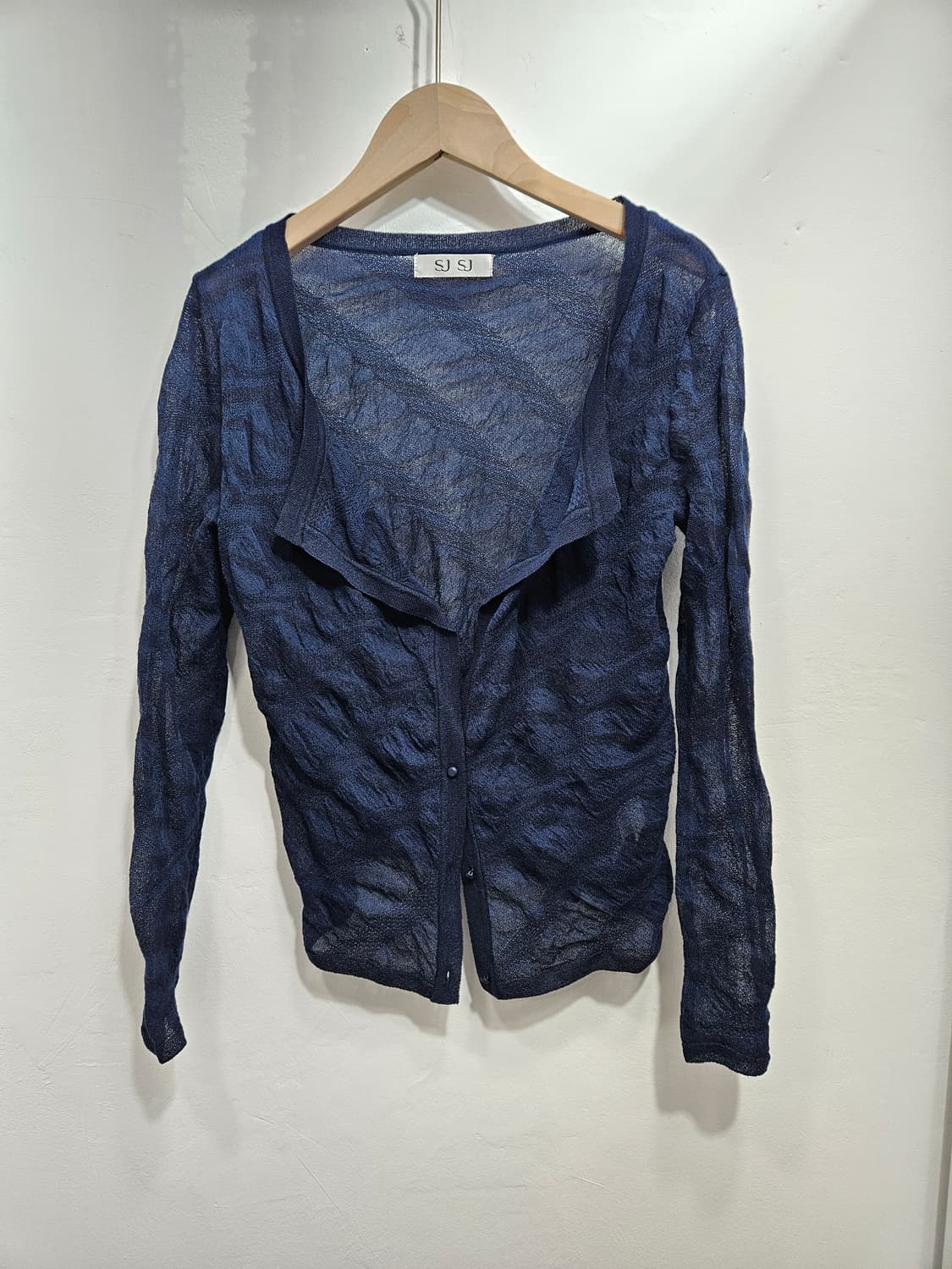 SJSJ 시스루 네이비 가디건 90 상품이미지1