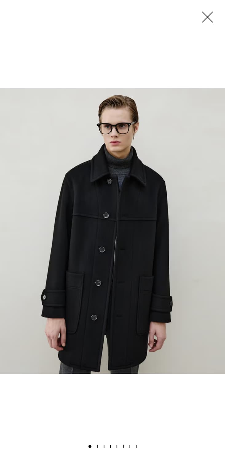 [25FW] 알레그리 블랙 핸드메이드 코트 54사이즈  상품이미지3