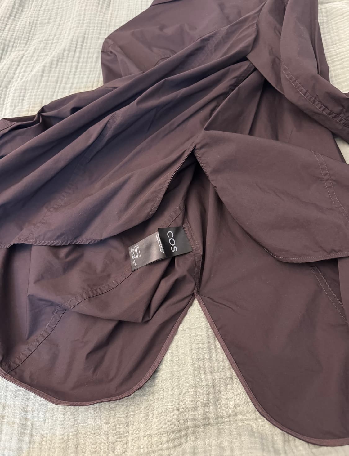 코스COS코튼 블렌드 오버사이즈 셔츠 브라운 상품이미지8