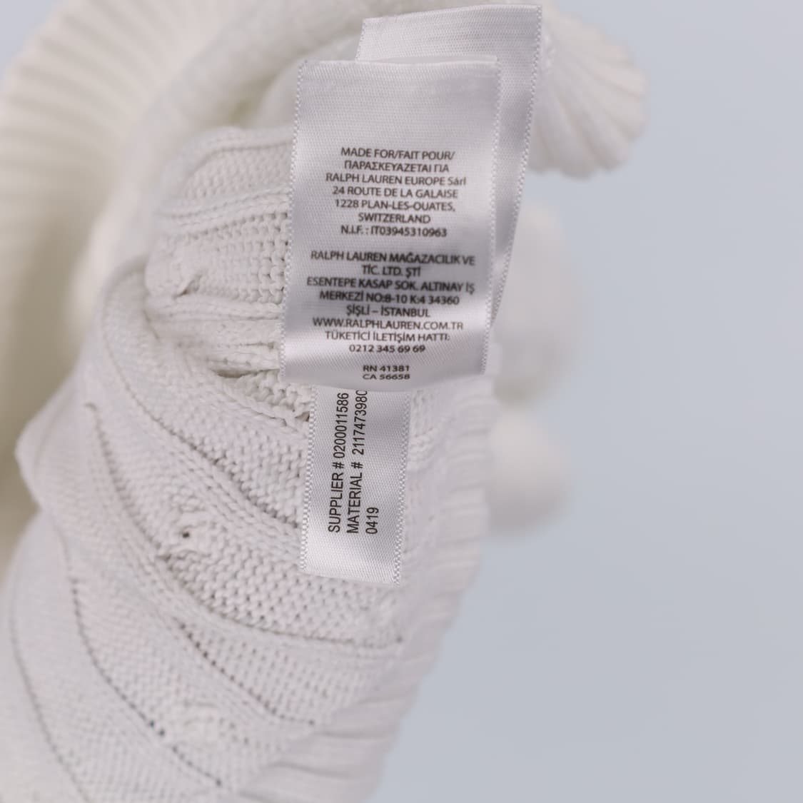 [L] 신형 폴로 랄프로렌 브이넥 케이블 꽈배기 니트 N6857 상품이미지5