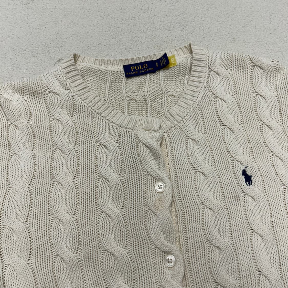Polo white knit cardigan 상품이미지5