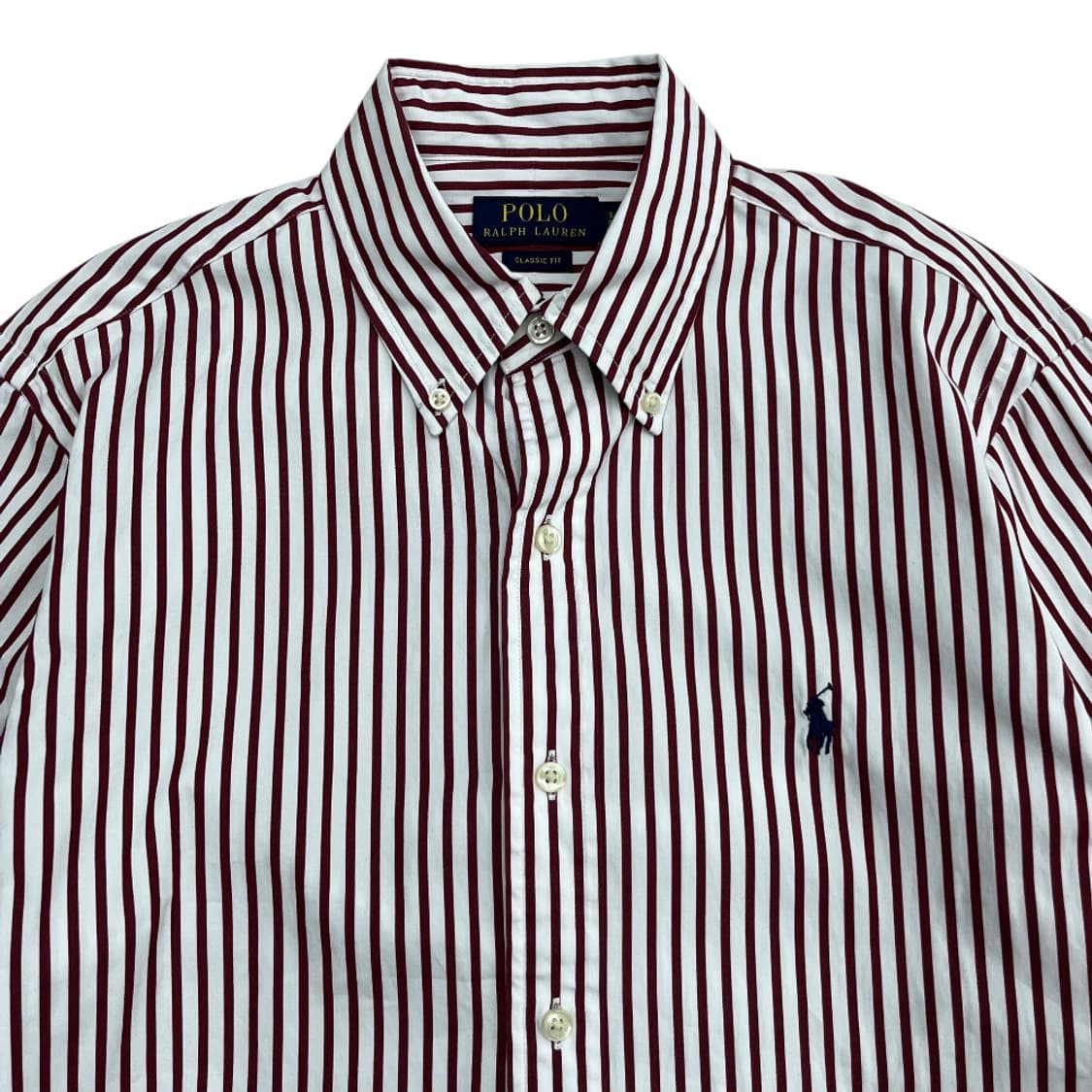 폴로 랄프로렌 네이비포니 스트라이프 와인 셔츠 S 상품이미지4