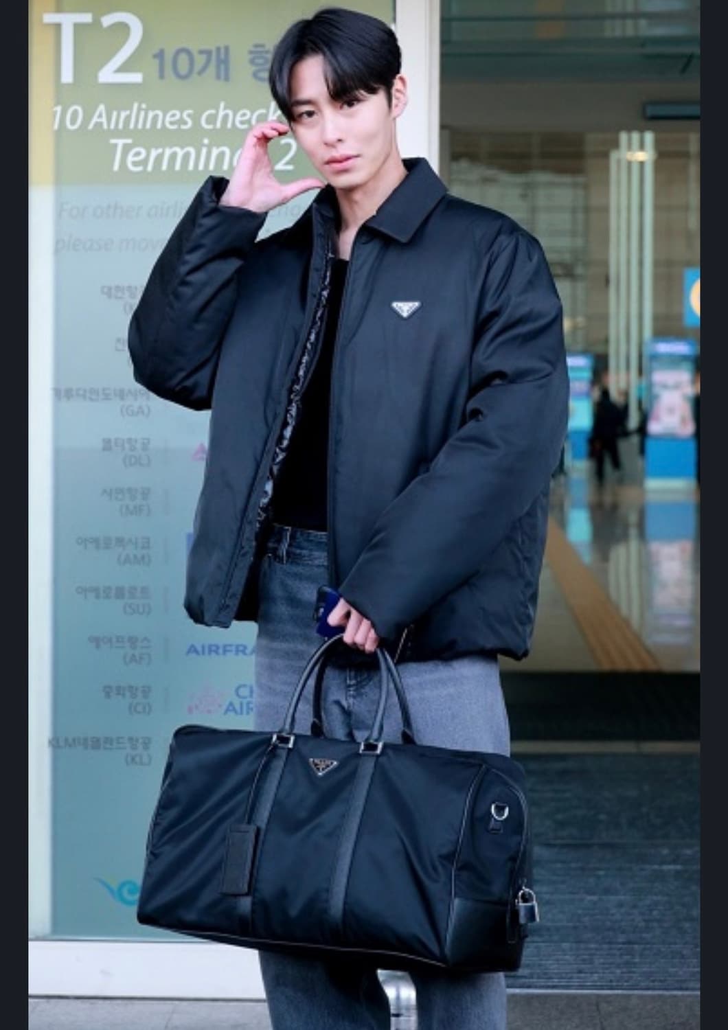 프라다 리나일론 크롭 패딩 / M  상품이미지1