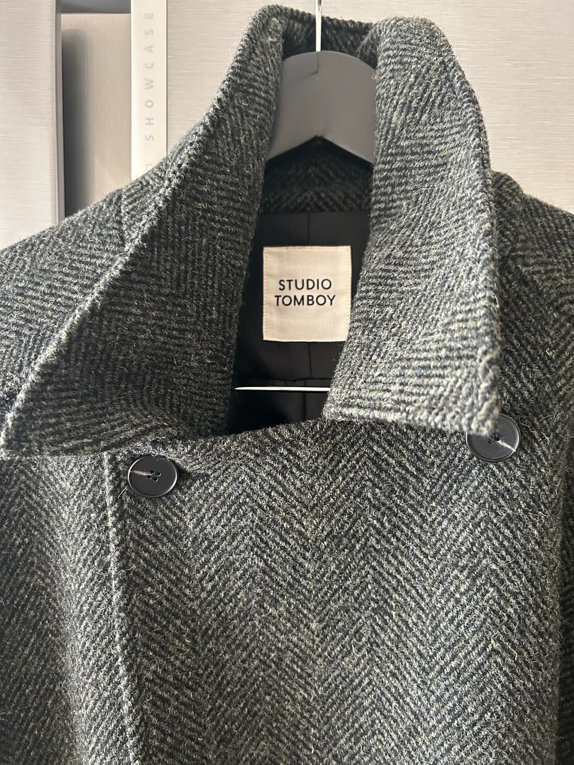 스튜디오톰보이 헤링본 더블 코트  상품이미지4