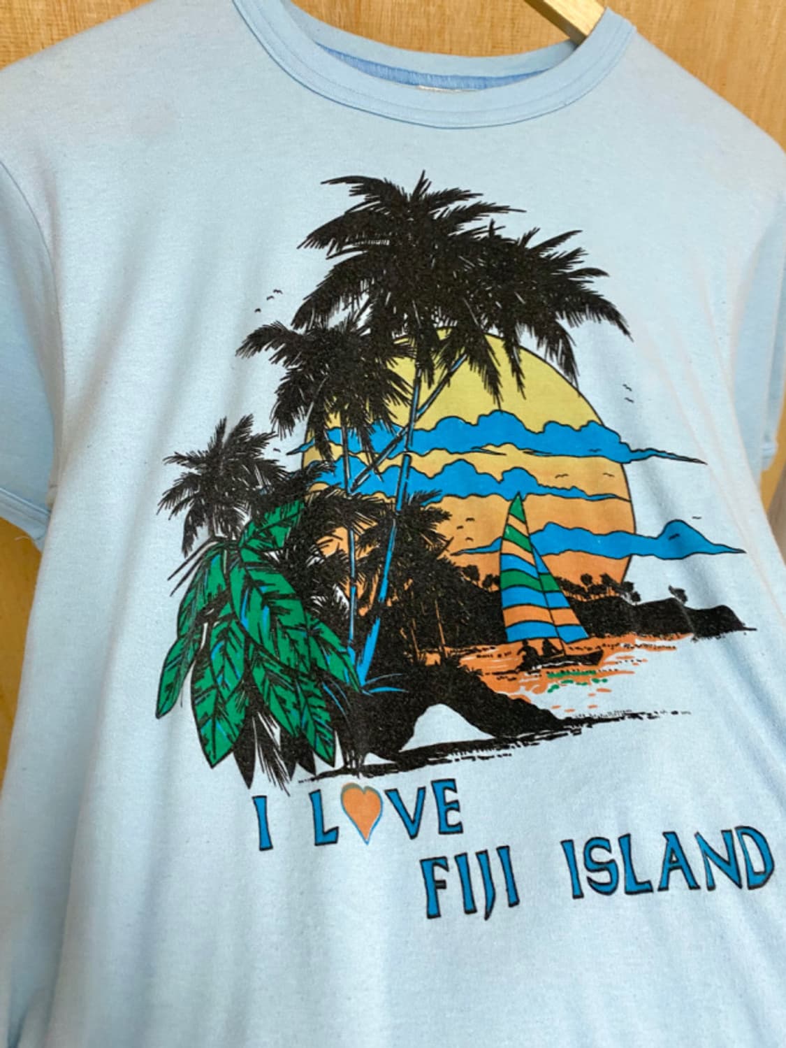 90s I ♡ FIJI ISLAND t-shirt 아이러브 피지 티셔츠 상품이미지5