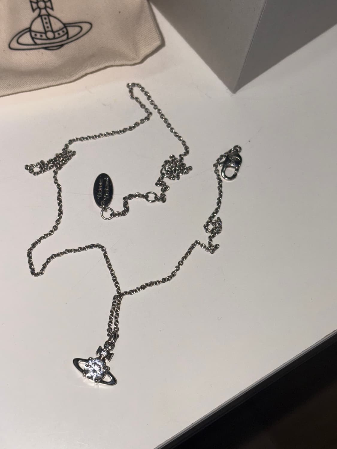 비비안웨스트우드 목걸이 레이나 펜던트 실버 상품이미지2