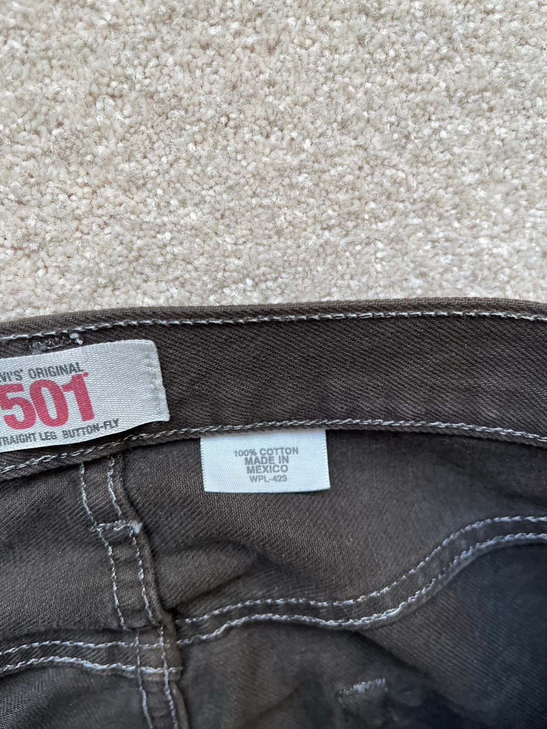 리바이스 501 페인팅 데님 브라운 (29-30) 상품이미지6