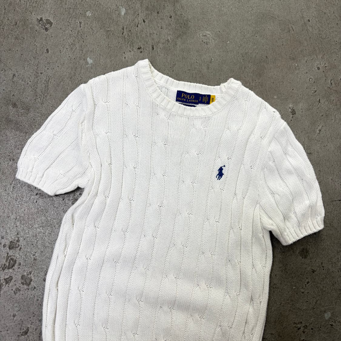 폴로 화이트 반팔 니트[2222] 상품이미지2