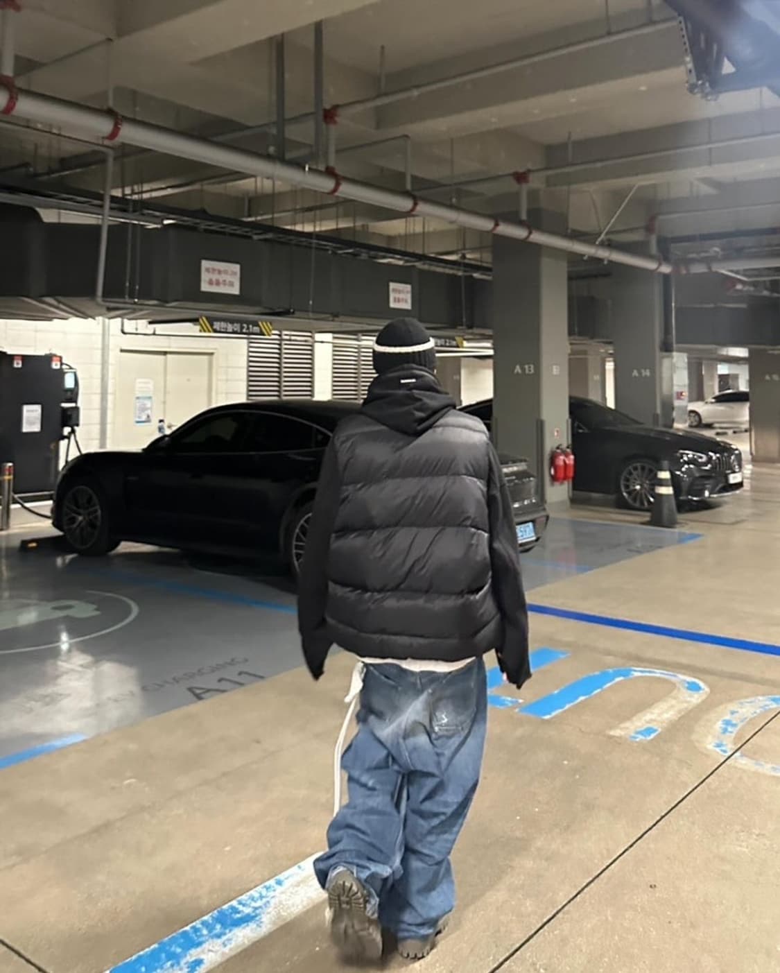 [M]C2H4 패딩 베스트 후드집업 상품이미지2