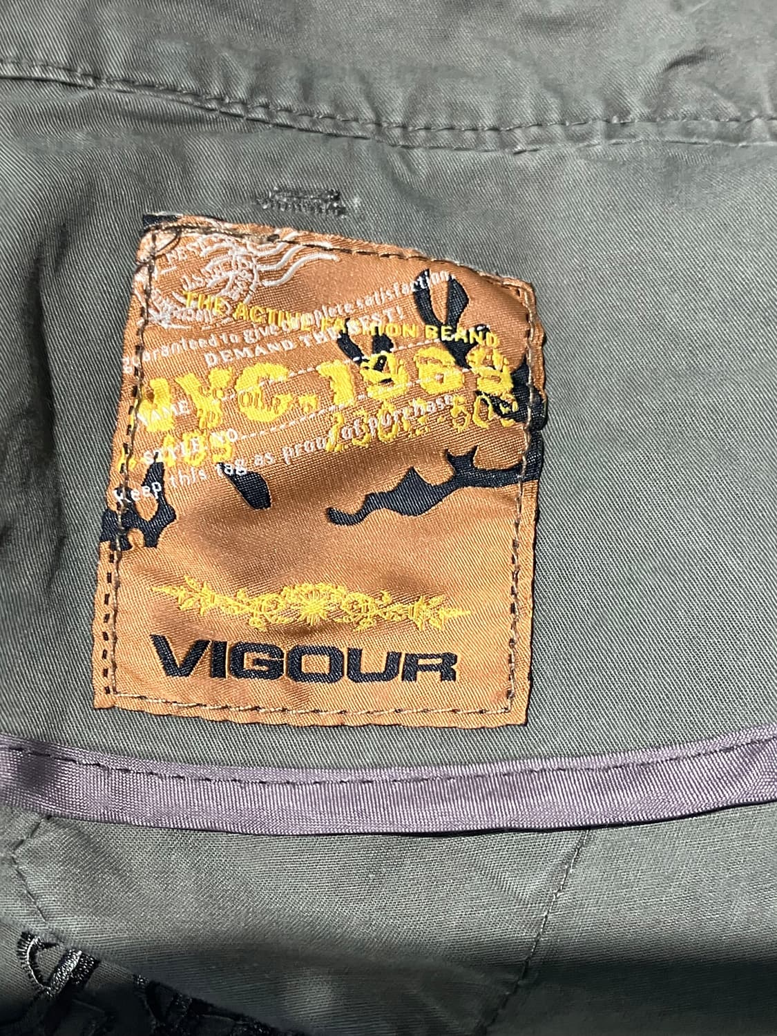 Vigour 카키 밀리터리 집업 자켓 상품이미지6