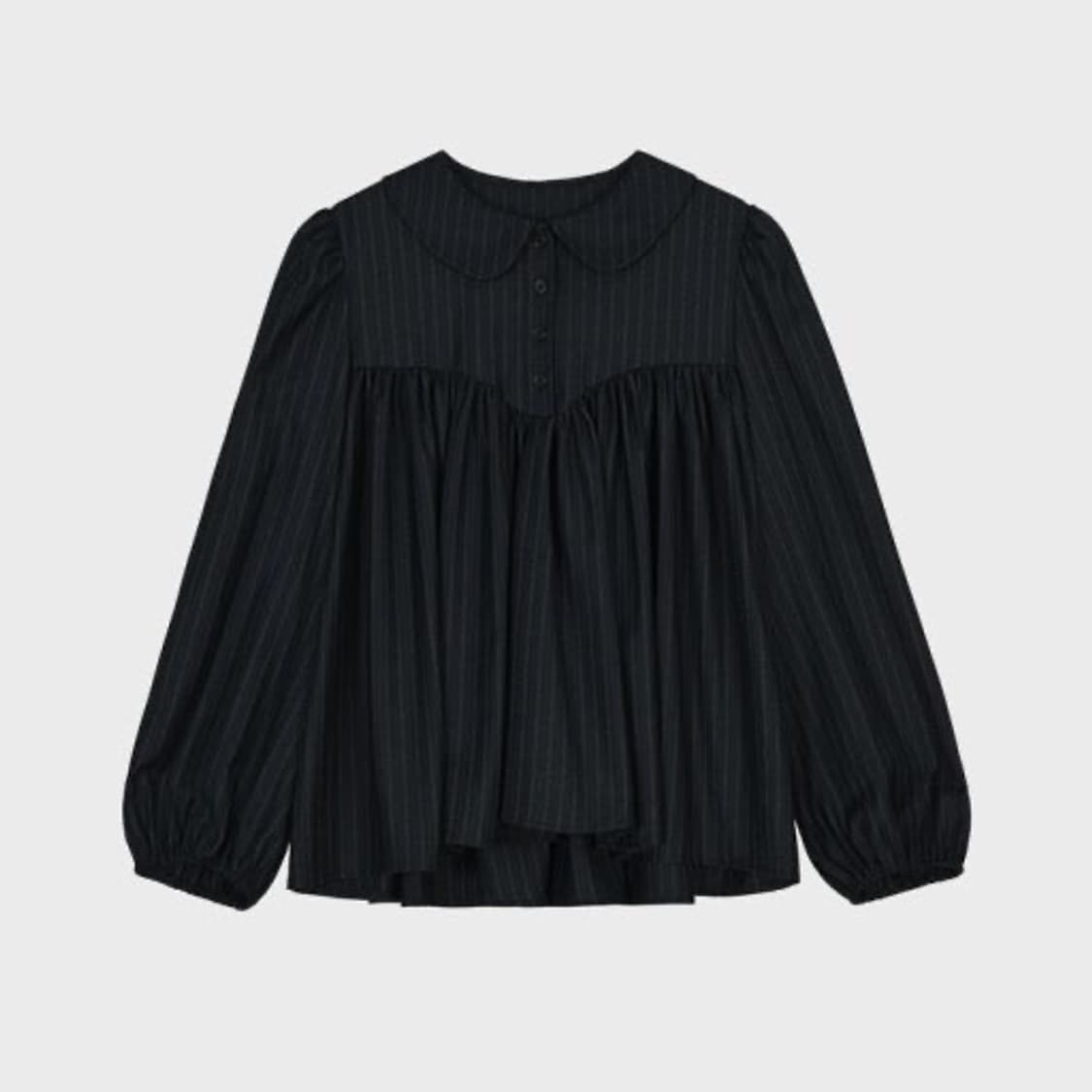 Cosmoss 코스모스 피터팬 라운딩카라 울셔링 블라우스 상품이미지1