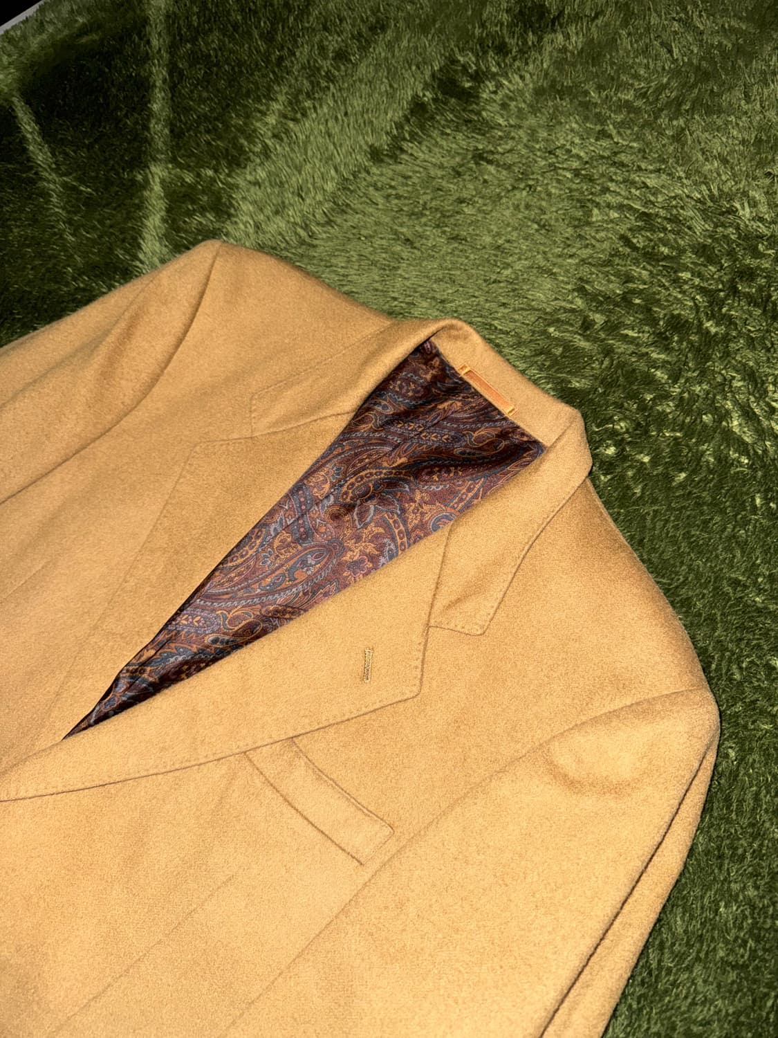 재패니즈 퓨어 캐시미어 페이즐리 라이닝 블레이저 자켓 상품이미지2