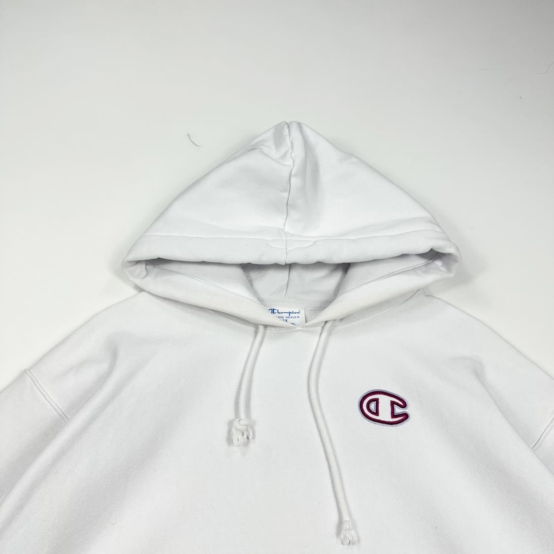 챔피온 리버스위브 백로고 화이트 후드티 (3XL) 상품이미지1