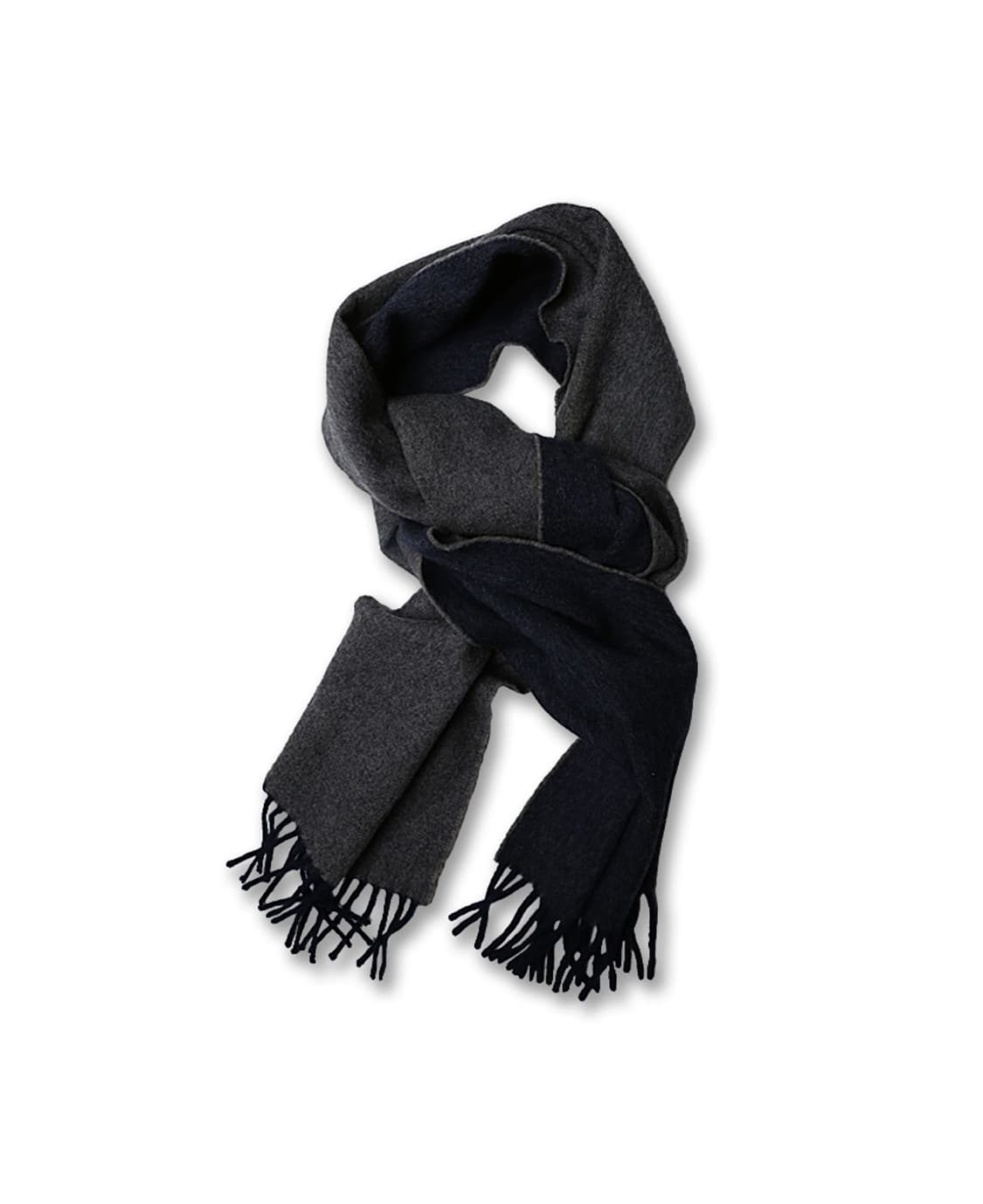 드레익스 [Drake's] 네이비 & 그레이 리버시블 스코틀랜드 머플러 상품이미지1