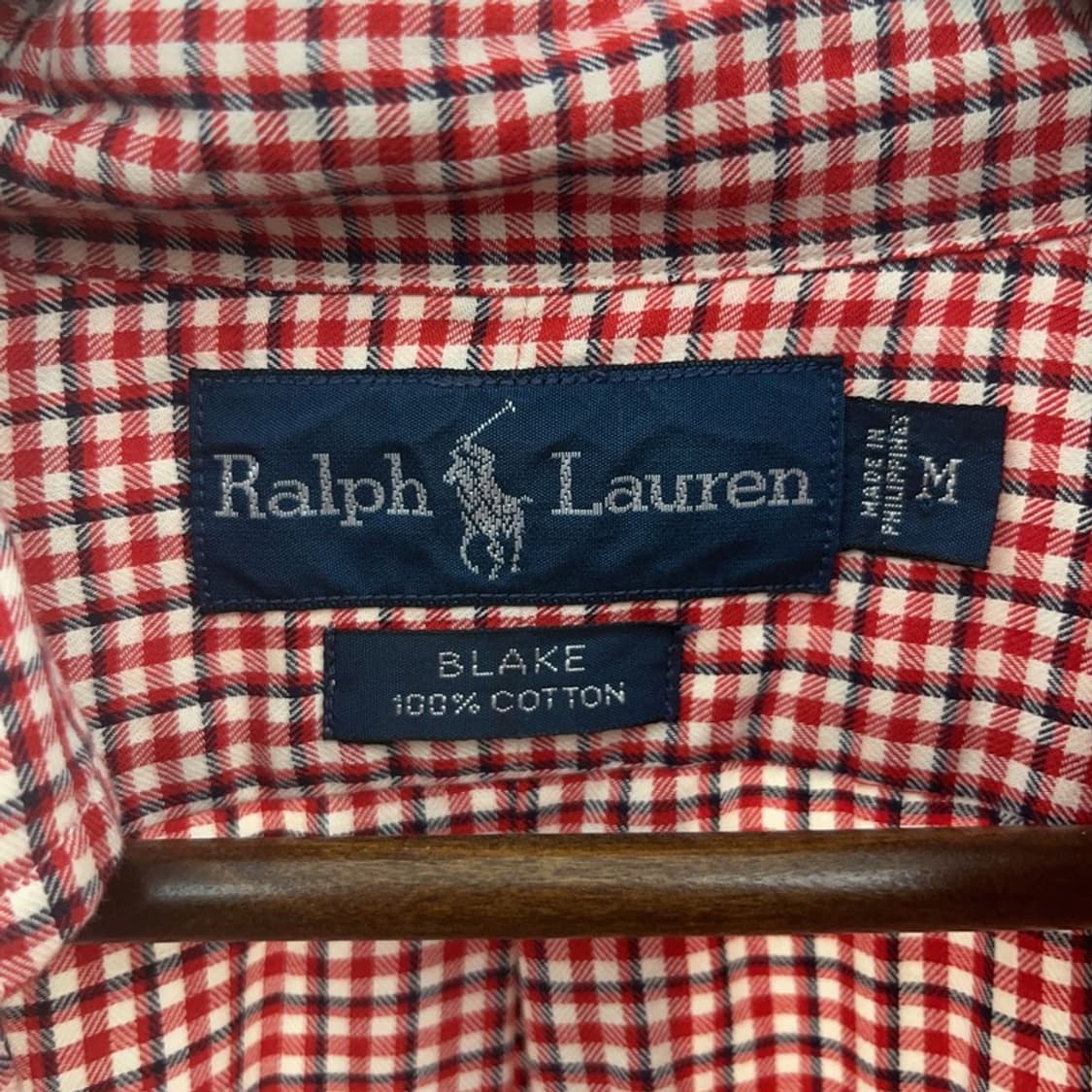 폴로 랄프로렌 빈티지 레트로 오버핏 체크 셔츠 M C06764 상품이미지5