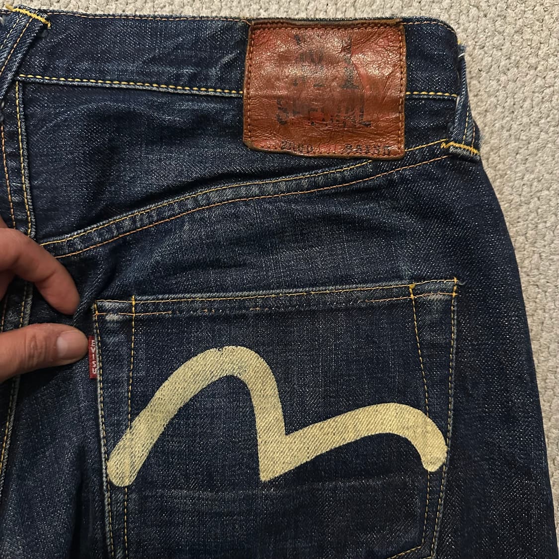 90~00s 에비수 EVISU 야마네 셀비지 데님 상품이미지10