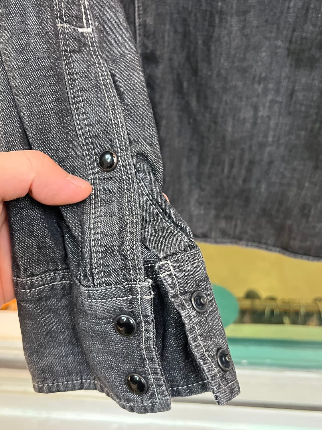 G-Star Raw 웨스턴 흑청 데님 셔츠 M 상품이미지7