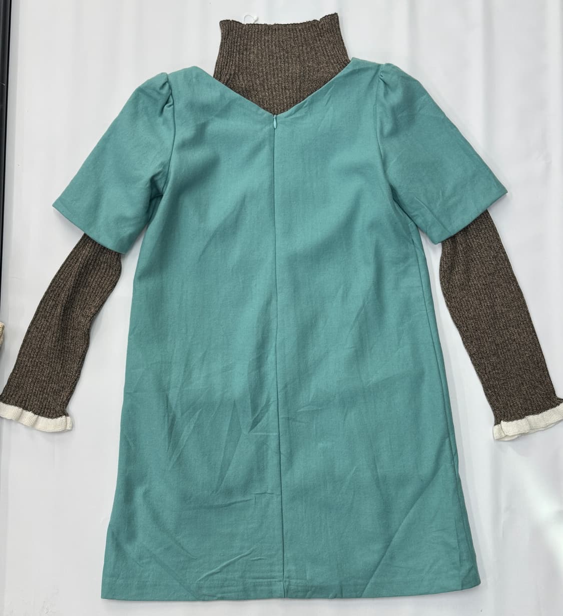 🧼하구미의 러블리 퍼 포인트 코디세트🧼 레이어드 원피스 그런지 민트 상품이미지3