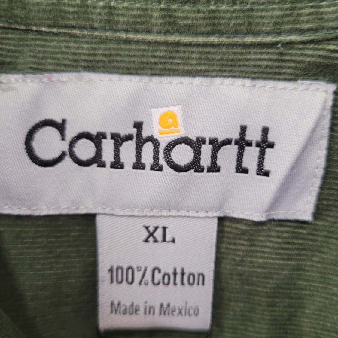 Carhartt 칼하트 코듀로이 셔츠 그린 상품이미지4